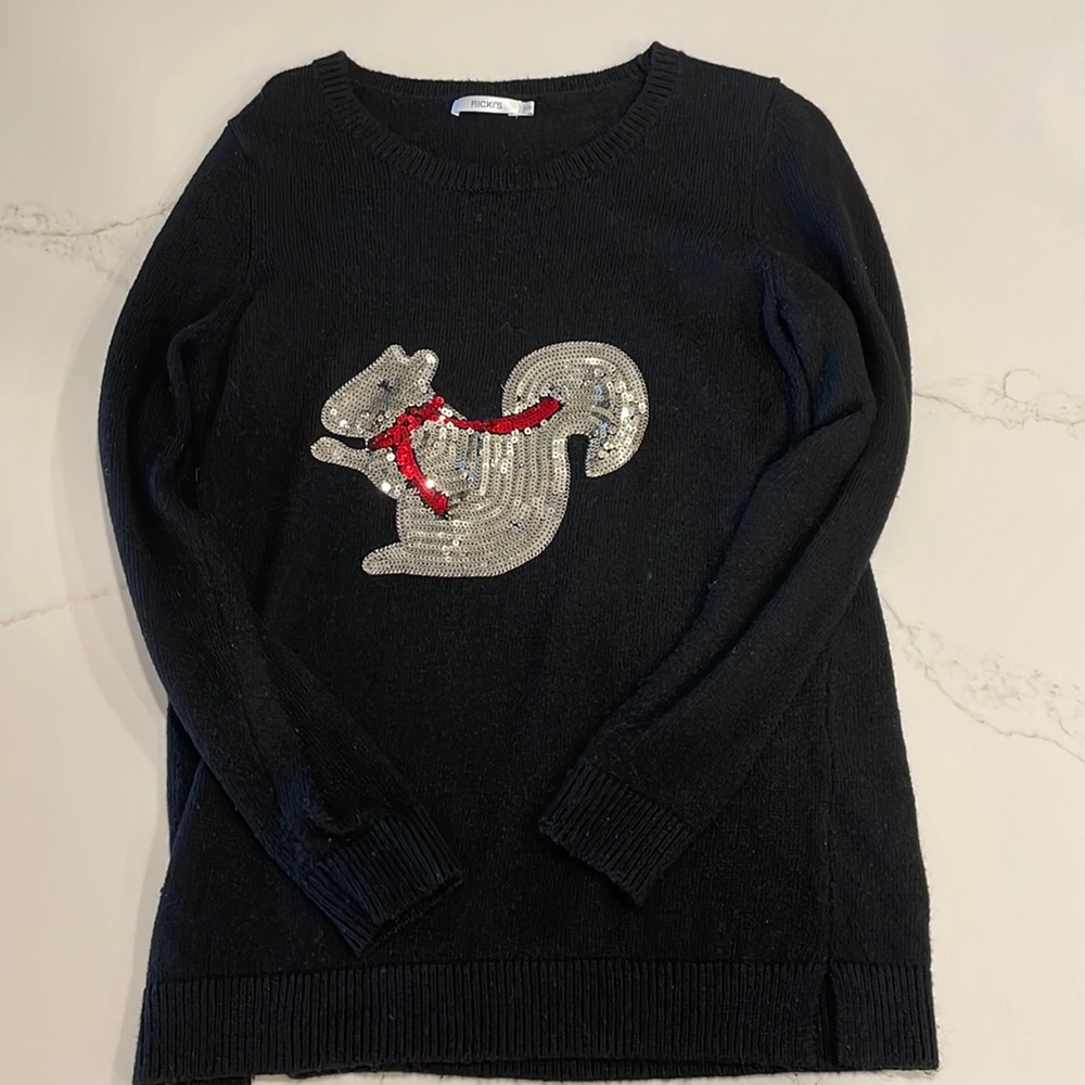 Squirrel Christmas Sweater. L